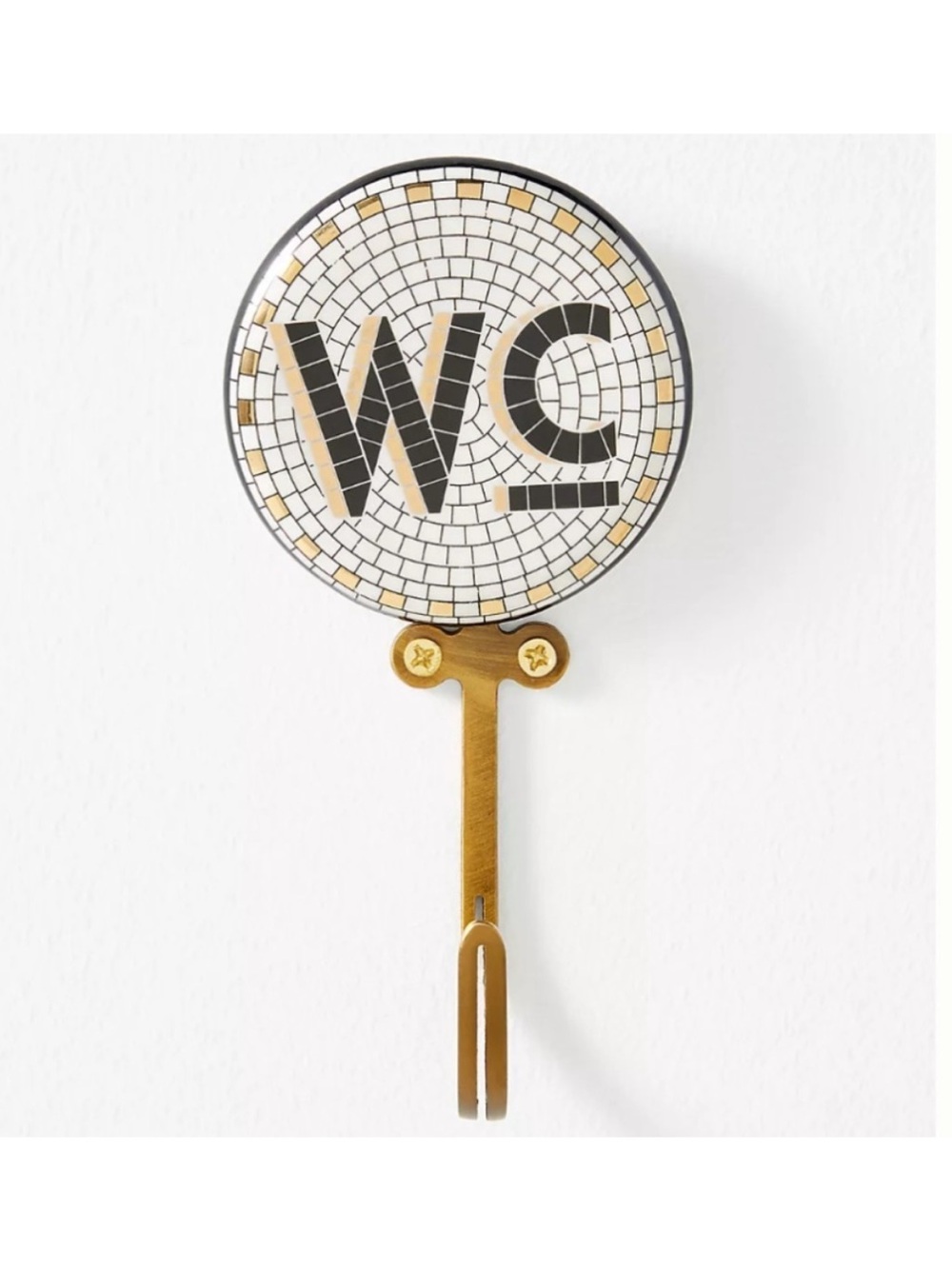 NWOT Anthropologie Bistro ‘Water Closet’ Tile Towel Hook